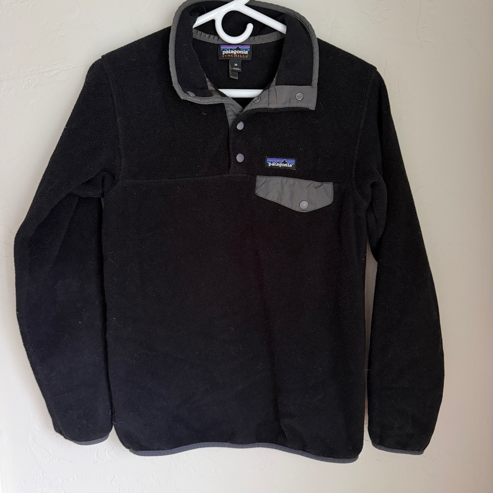 Patagonia Re-Tool Snap-T Pullover Sweater‎ in Black Size XS